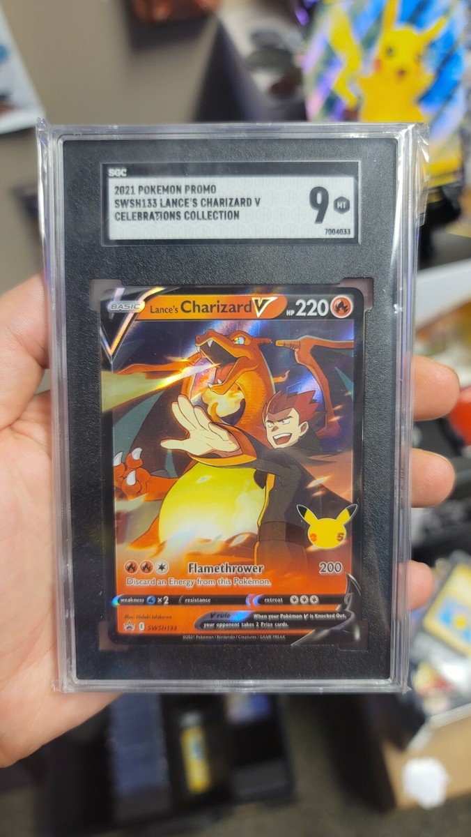 Pokemon TCG Celebrations Lance's Charizard V Promo SWSH133 25th