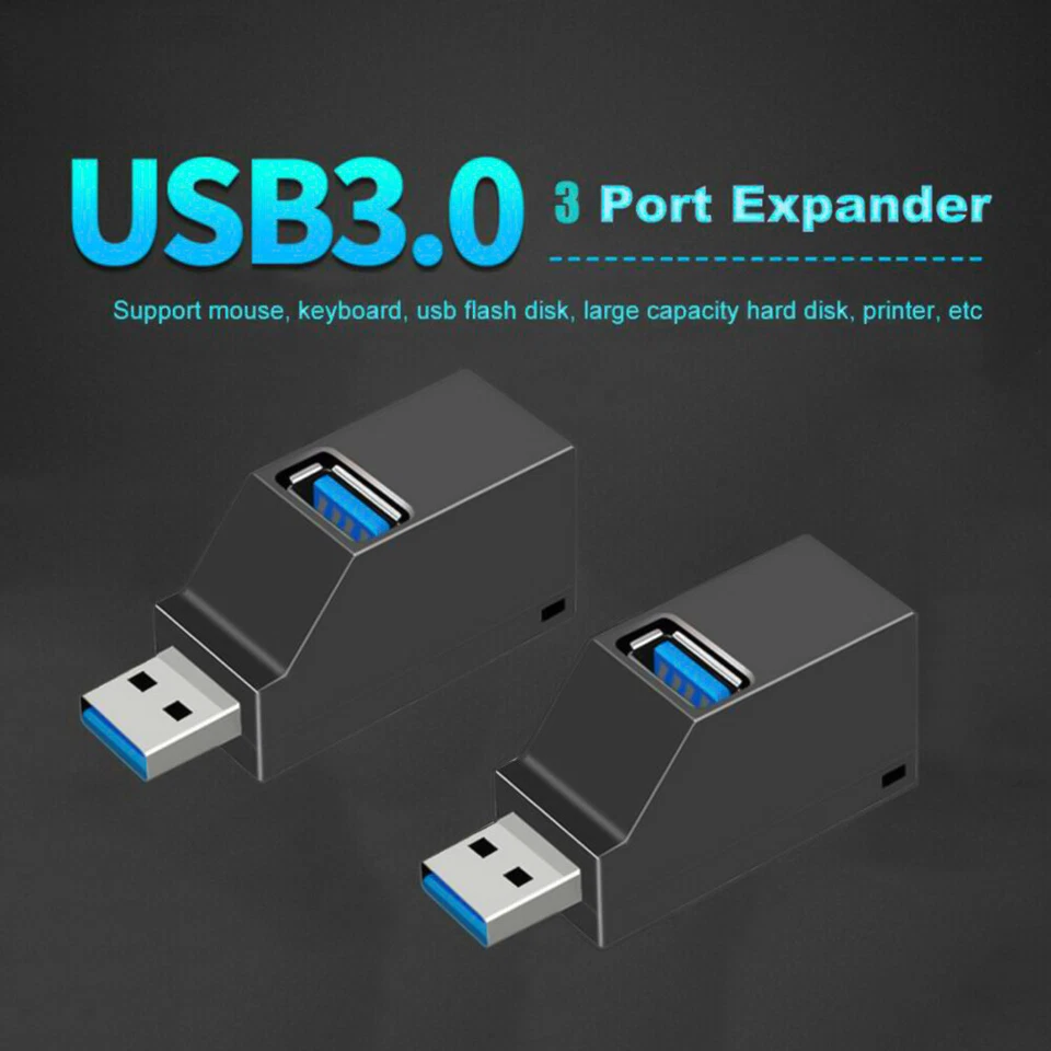 Distribuidor 3 puertos USB 3.0 Super Speed Data HUB adaptador para portátil portátil PC - Imagen 3 de 4
