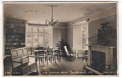 Merionethshire; The Common Room, Caerblaidd YHA, Ffestiniog RP PPC, Plain Back