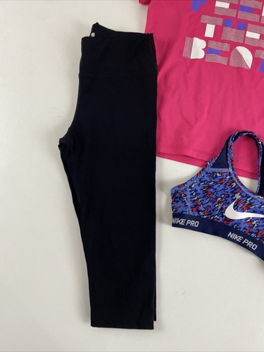 Girls Lot Nike Reebok More Shirt Pants Bra Size S - Picture 2 of 5