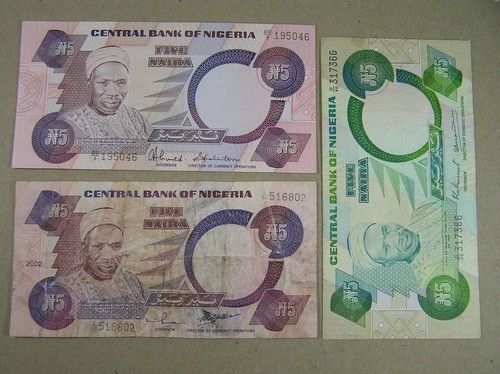 Nigeria Lot de 10 billets diff, 1967-1984 circ majoritairement VF à VF+, combinés S/H - Photo 8 sur 12
