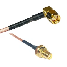 RG316 SMA MALE ANGLE to SMA Female O-Ring RF Cable Rapid-SHIP LOT