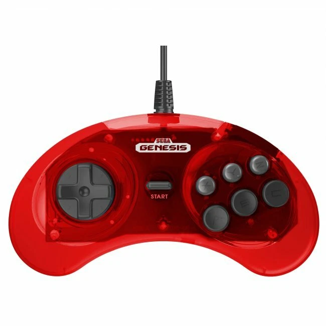 Retro-Bit Official Sega Genesis 6-Button Controller Pad for Sega Genesis Red - Image 2 of 4