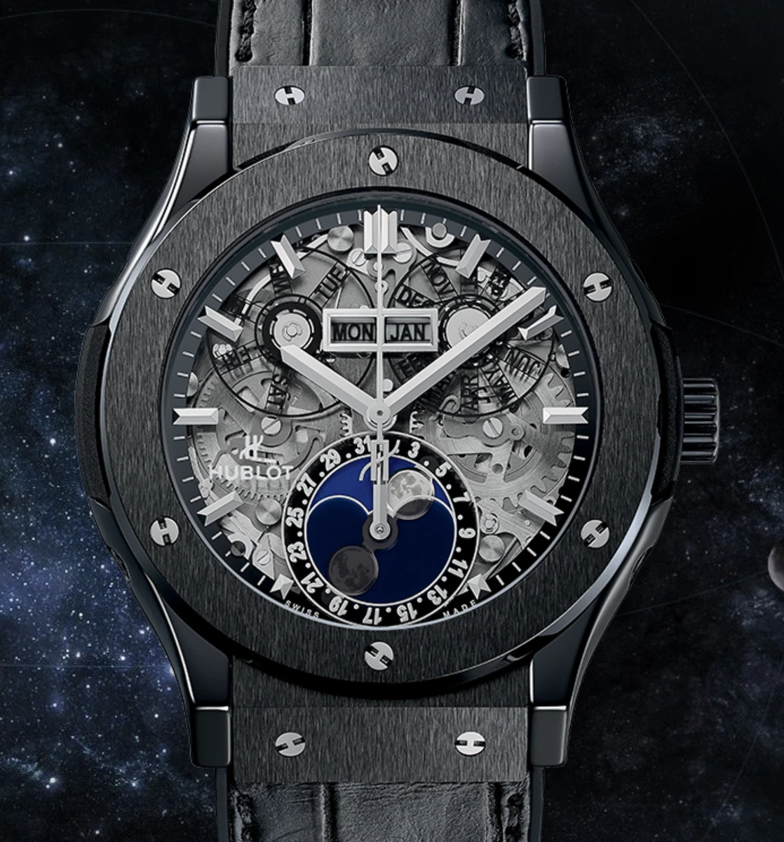 Hublot moonphase black top
