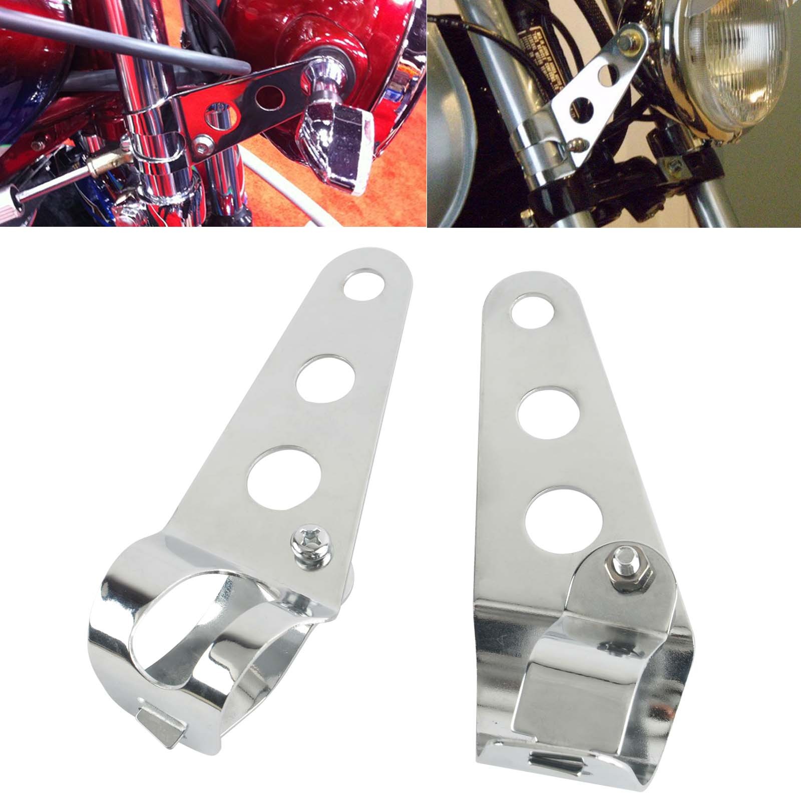 Supports de phare moto chrome anti vibration pour éliminer le jeu sur Harley