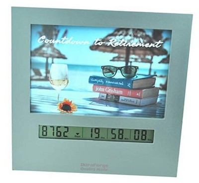 Large Display Retirement Countdown Clock and 4x6 Picture Frame, Countdown 