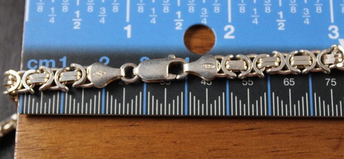 Flache byzantinische Kette 6 mm Sterlingsilber 20 3/8" Länge Made in ITALY - Bild 6 von 6