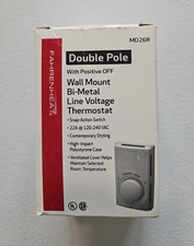 Fahrenheat MD26R Electric Heat Bi-Metal Line Voltage Thermostat 120-240 VAC