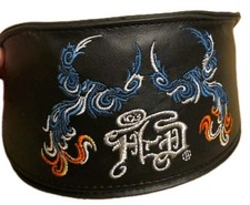 Rare Harley Davidson Soft Clamshell Sunglasses Case Black Embroidered Logo