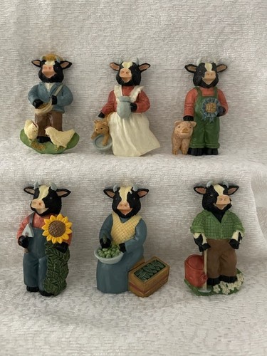 Six Cow Magnets Cute Lot Of 6