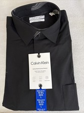 Calvin Klein Men s Performance Dress Shirt Size L Black New