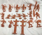 Vintage Fort Apache Indians Marx Playset Figures Matched Flesh Colored