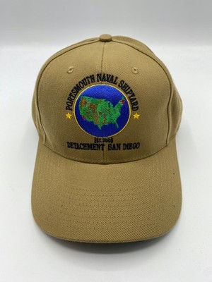 The Corps Portsmouth Naval Shipyard San Diego Beige Baseball Cap Hat One Size