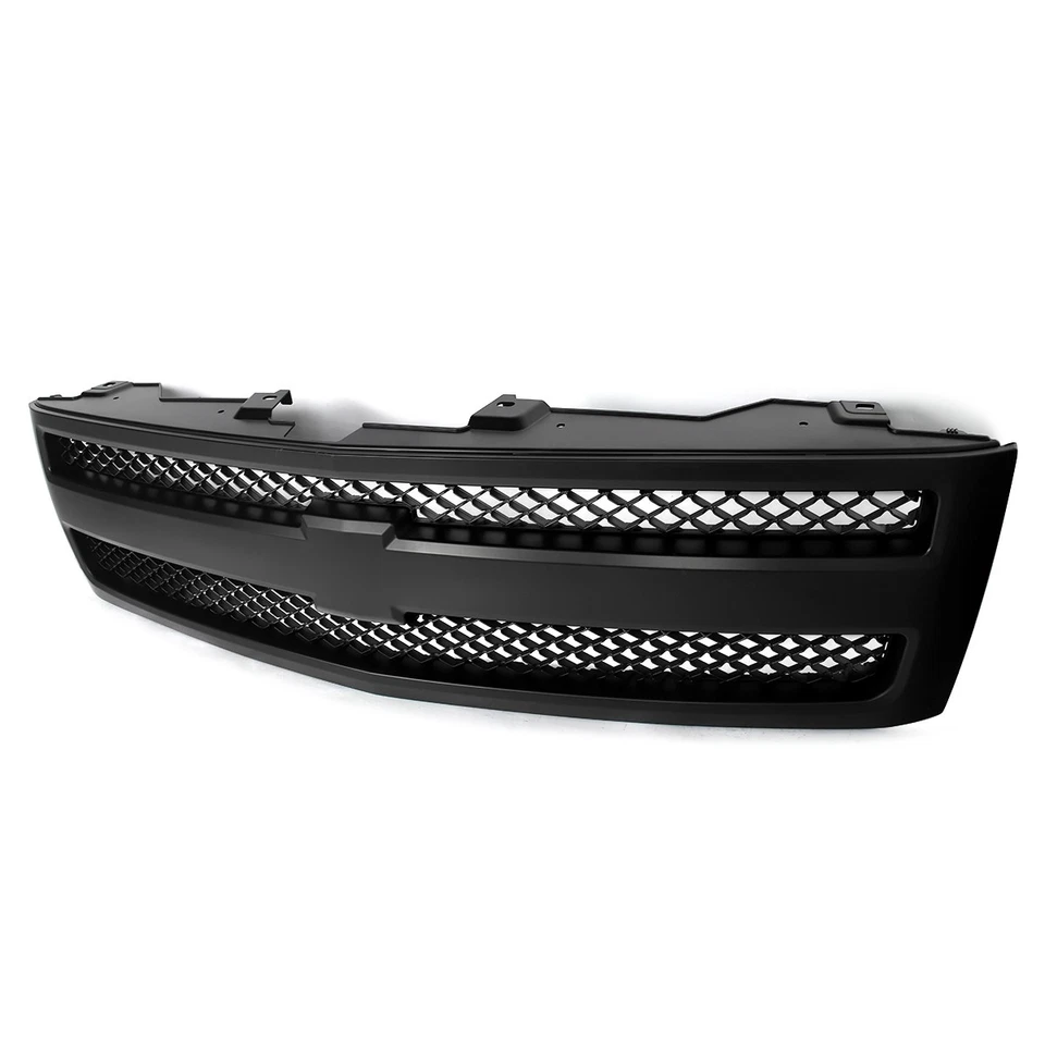 For 2007-2013 Chevy Silverado 1500 Front Grille Mesh Grill Assembly Matte Black Foto 3 de 4