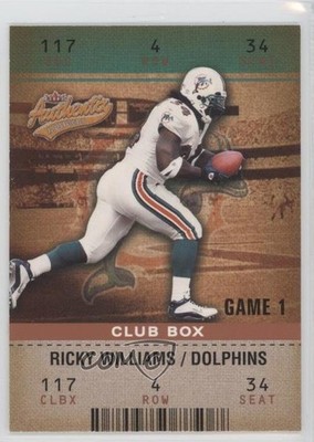 2003 Fleer Authentix Club Box 85/100 Ricky Williams #37 0a6
