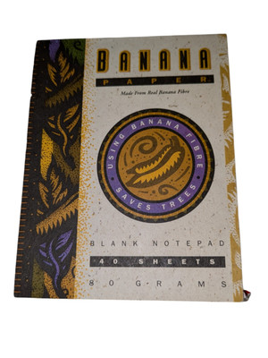 COSTA RICA NATURAL BANANA PAPER FIBRE PRINTED STATIONERY Used Some Pages Used
