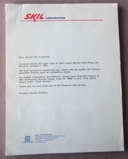 Vtg 1991 SKIL Corp Service Repair Parts Price List Tools Motors Bolts + 100 pgs
