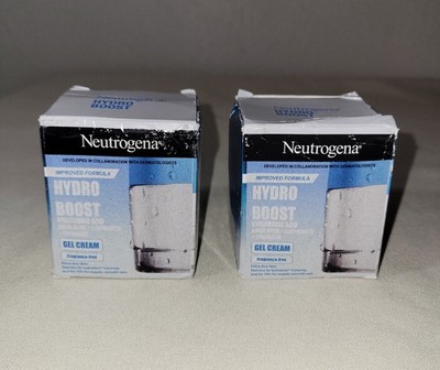 Neutrogena Hydro Boost Hyaluronic Gel Cream Fragrance Free (50ml each). Lot of 2