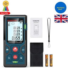 165ft Laser Measuring Tool with Backlit Display for Home & Construction Use