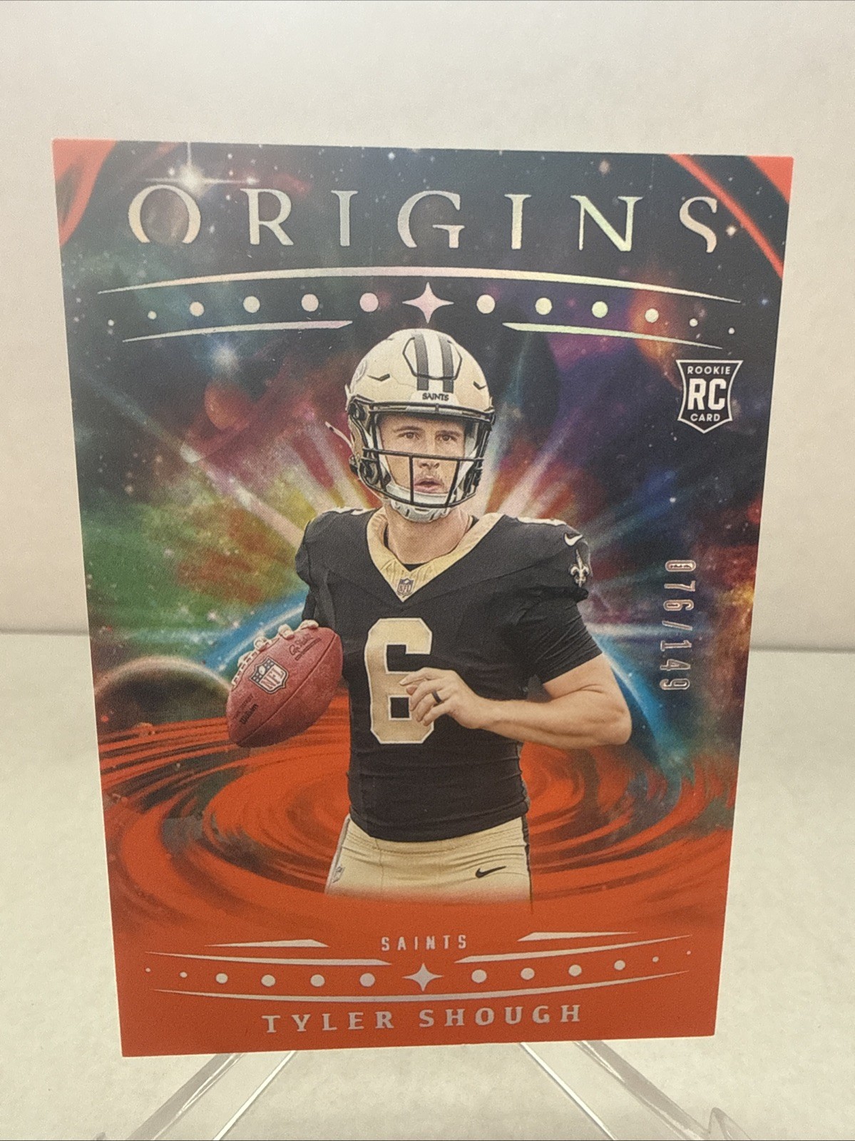 2025 Panini Origins - Rookies Tyler Shough, Tyler Shough #117 Orange /149 (RC)