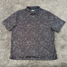 Ben Hogan Performance Golf Polo Shirt Mens 2XL Black Gray Geometric Print