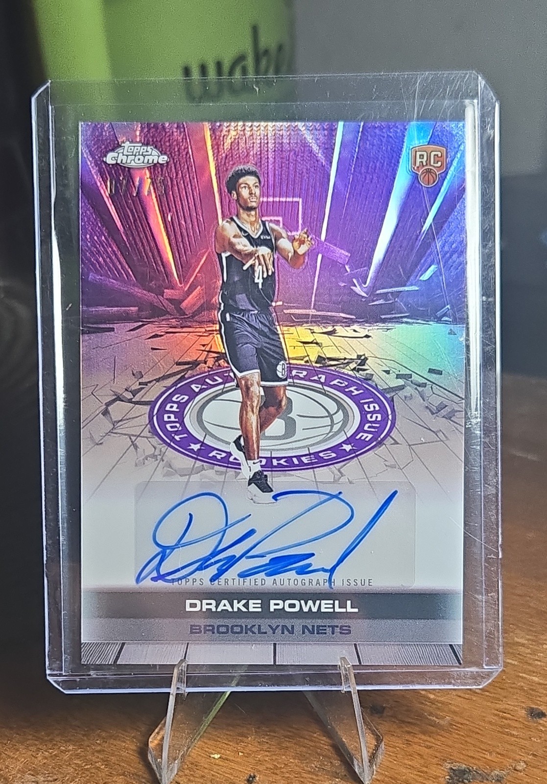 2025-26 Topps Chrome - Autograph Issue Rookies Drake Powell #TAUR2-DP Purple...