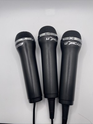 Lot of 3 LionCast/Logitech USB Wired Microphones for Consoles.