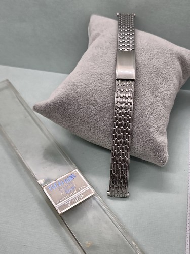 Vintage NOS Speidel USA Flexi-Core SS 10-13mm Adj End Folding Clasp Watch Band - Picture 12 of 16