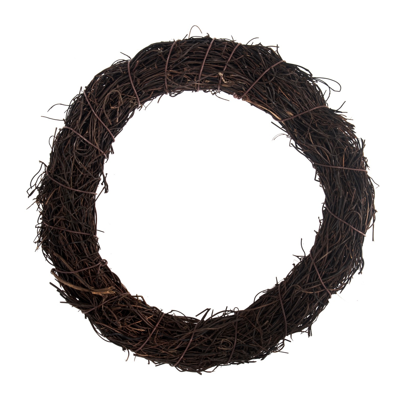 Wreath Base: Rattan: Dark: 20cm: 3 Pieces