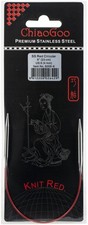ChiaoGoo 6009-6 Red Circular Knitting Needles 9"-Size 6/4mm