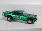 Hot Wheels Redline King Kuda Plymouth Green 1:64 Redline Wheels 1969, 4/123