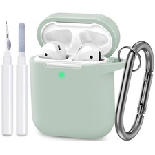 Compatible with AirPods Case Cover, Full Protective Silicone Skin Dust-Proof ...