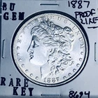 1887 BU GEM MORGAN SILVER DOLLAR UNC MS+++ U.S. MINT RARE COIN 8694