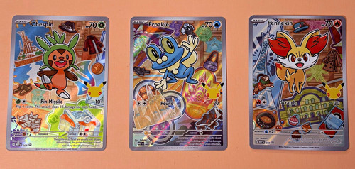 Pokemon Kalos Trio Promo Set Chespin 058 Fennekin 059 Froakie 060 Full Art