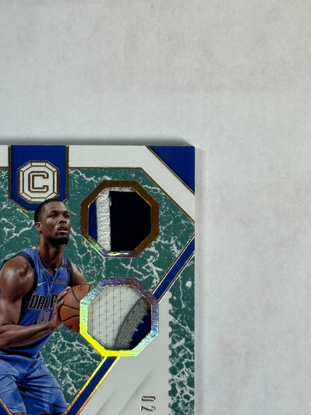 Harrison Barnes Cornerstones Quad Patch Auto Marble /10 2018-19 Panini #CS-HBN view 4
