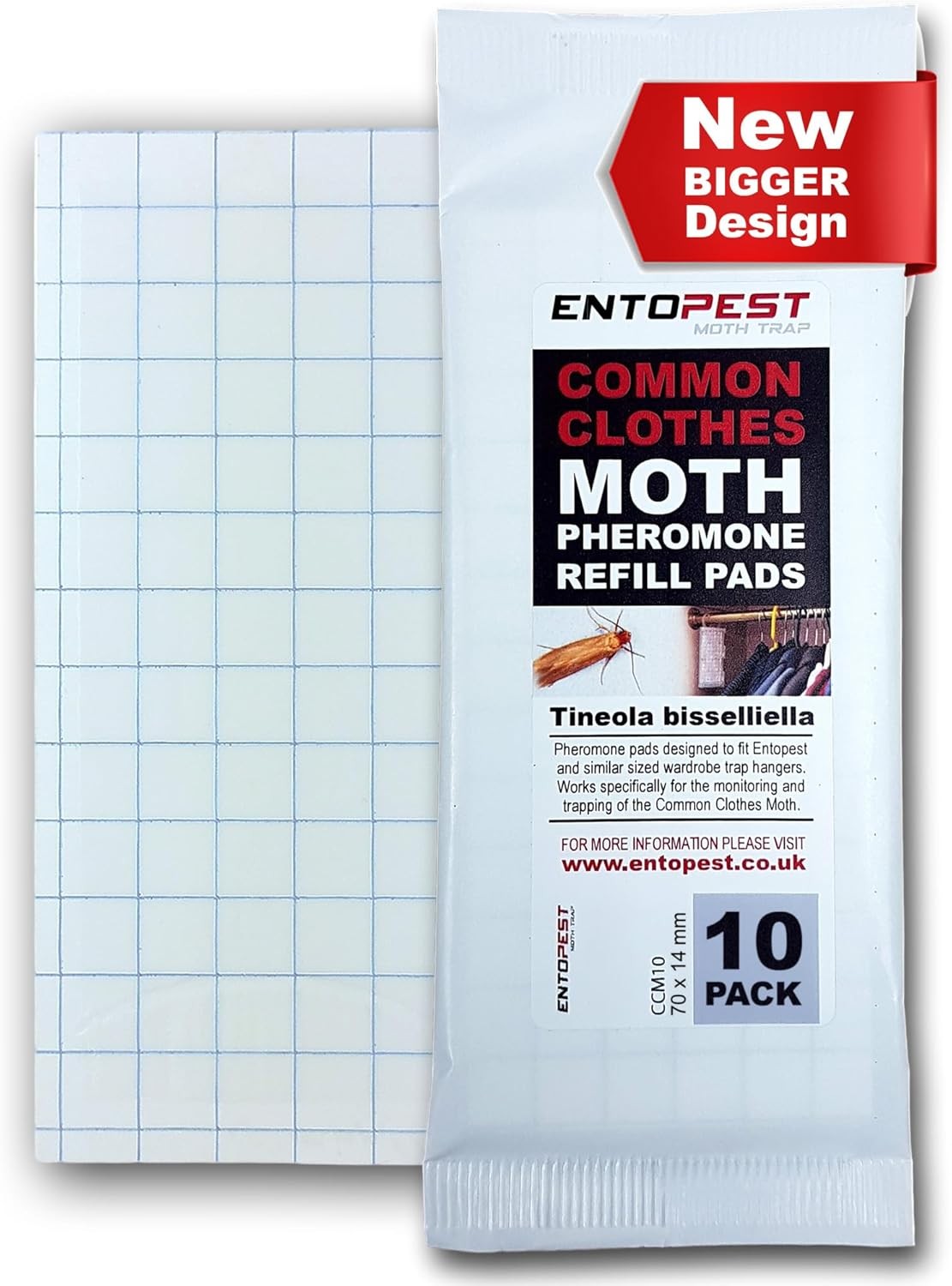 10-Pack Clothes Moth Monitoring Traps – Refill for Room & Wardrobe Hanger Uni