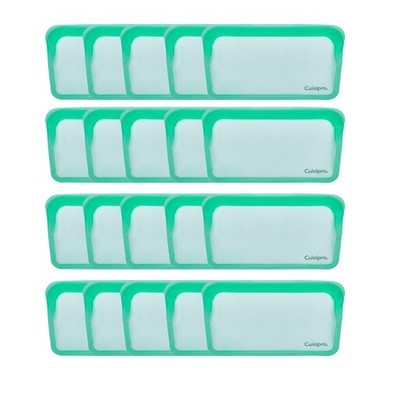 Cuisipro Green Silicone Pack-it Bag Pack of 20 Kitchen Storage