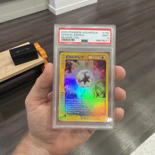 2003 Pokemon Crystal Energy Reverse Holo E Reader Aquapolis 146/147 PSA 9 Mint!