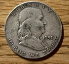 1950 Ben Franklin Silver Half-Dollar Key Date in Very Good Circulated Condition