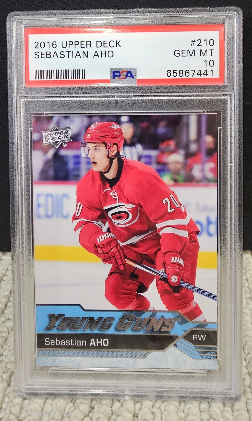 2016/17 UD Update Young Guns Sebastian Aho #210 PSA 10 Gem Mt!