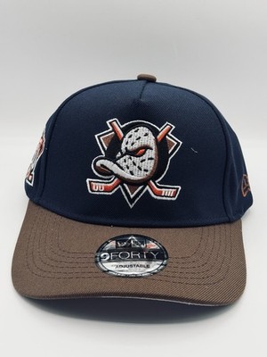 Anaheim  Mighty  Ducks Vintage New Era Cap Brown & Navy