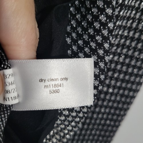 Blazer Lane Bryant Un Botón Talla 14 Negro Gris Plata Brillo Ropa de Carrera, Nuevo - Imagen 8 de 8