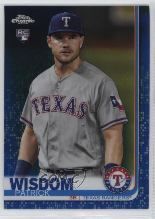 2019 Topps Chrome Blue Refractor 62/150 Patrick Wisdom #146 Rookie RC 01bj