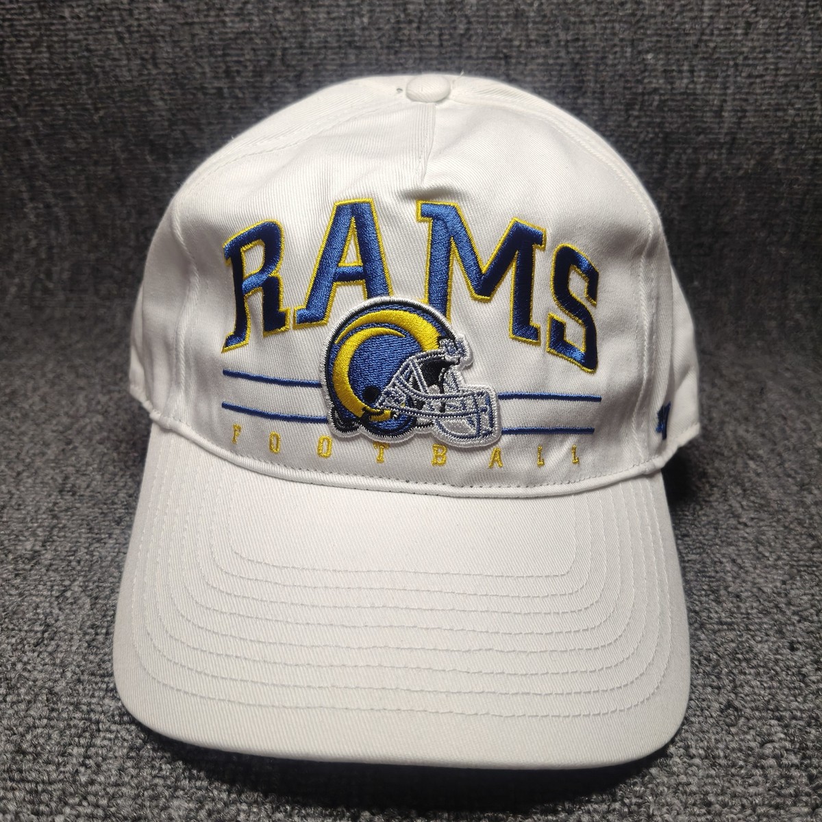 '47 Brand Los Angeles Rams Vintage Throwback NFL Snapback Hat Cap White Z0397