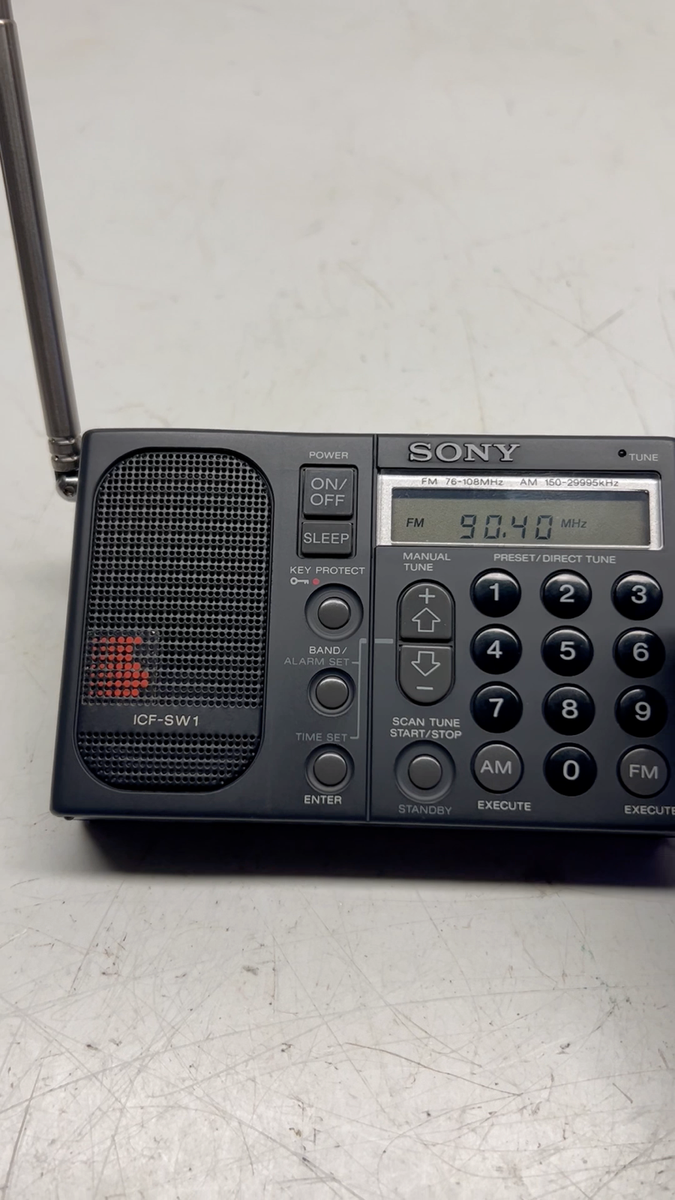 Sony ICF-SW1S Shortwave AM FM Radio ***RECAPPED