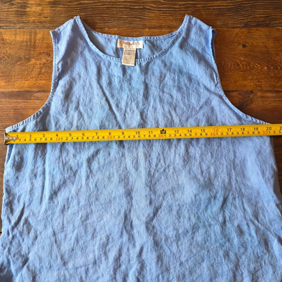 Женский костюм Chadwick's из синей льняной смеси из 3 предметов размер S - Изображение 4 из 4