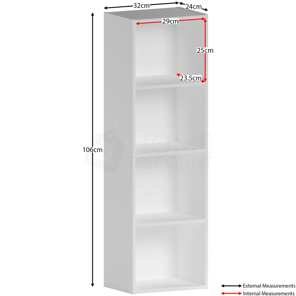 Cube 2 3 4 5 Tier Wooden Bookcase Shelf Shelving Display Storage Wood Unit Stand - Image 4 of 4