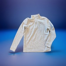 Vineyard Vines 1/4 Zip Charleston Knit Pullover - Boys XL Railroad Gray