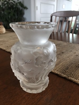 Vintage Lalique Replica Clear Art Deco Vase Ebay
