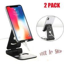 2PCS Universal Cell Phone Stand Holder Magic Tablet Desk Adjustable Mount Holder